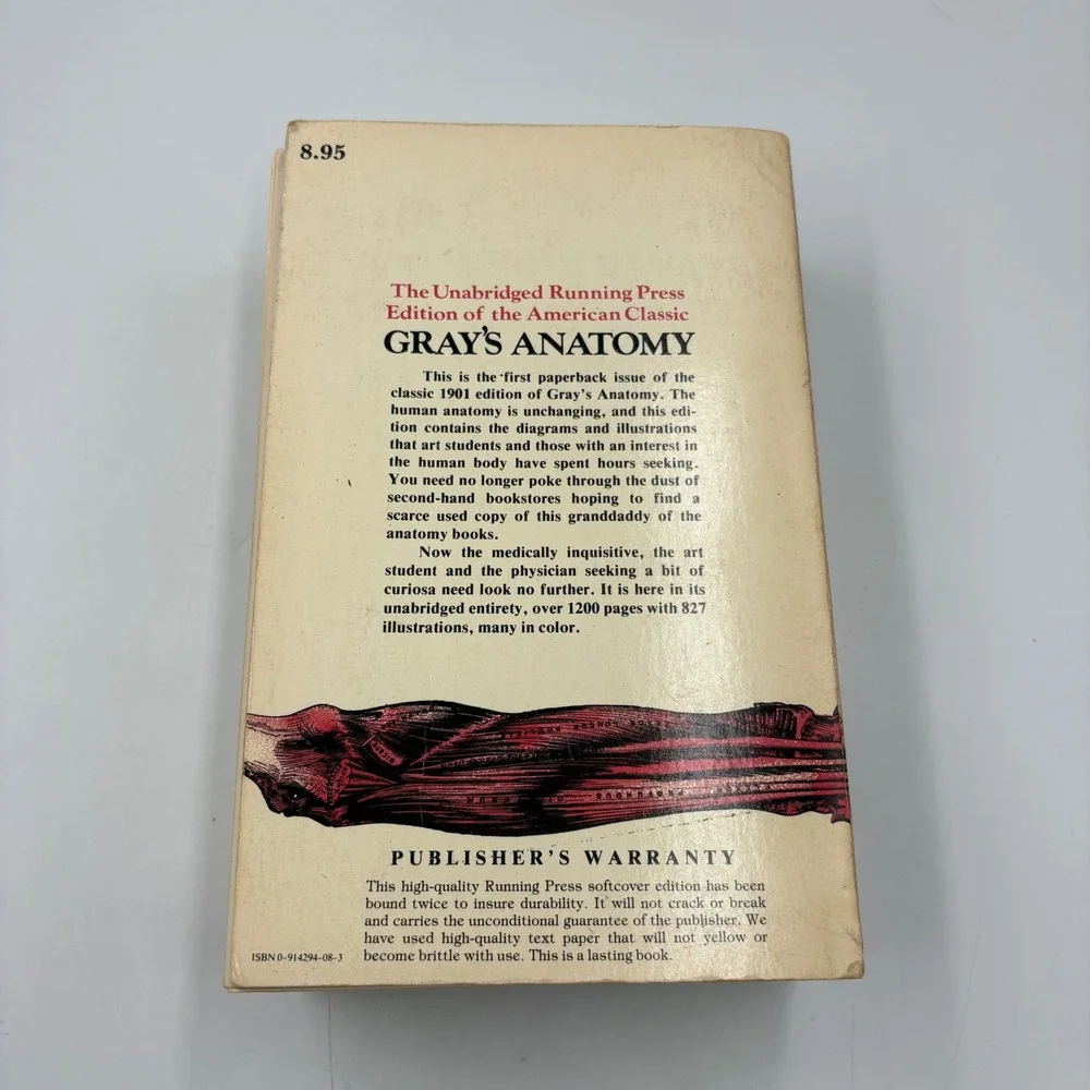 Running Press Grays Anatomy Book Fair 1974 Unabridged Edition